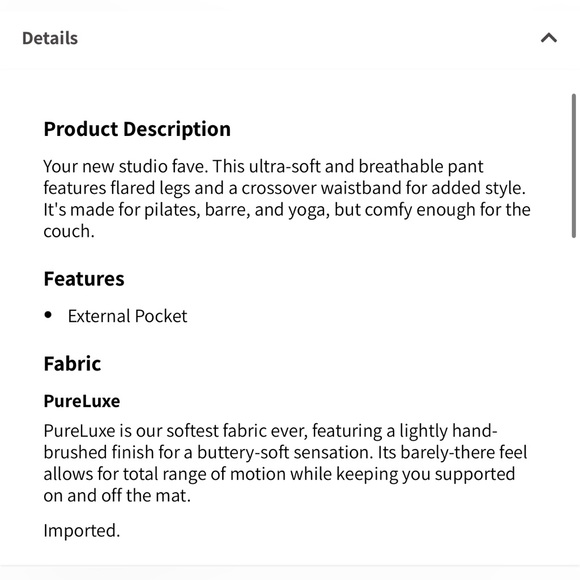 NWT- Fabletics HW Crossover Flare -MERLOT (32”) REGULAR INSEAM - Picture 11 of 12